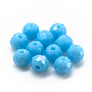 Бусины рондели 4*3мм, голубой